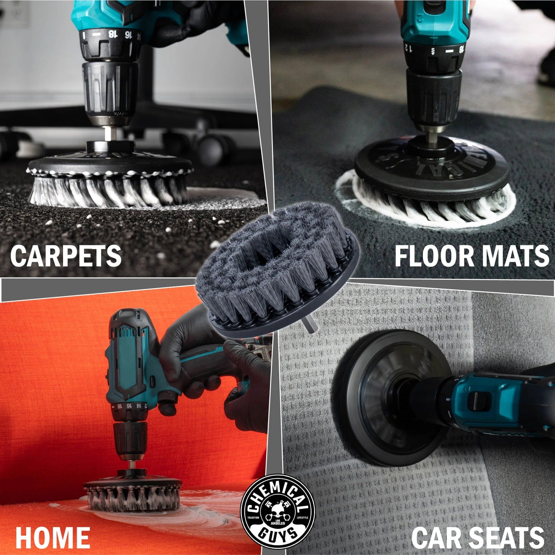 Spinner Carpet Drill Brush - Light Duty - Chemical Guys