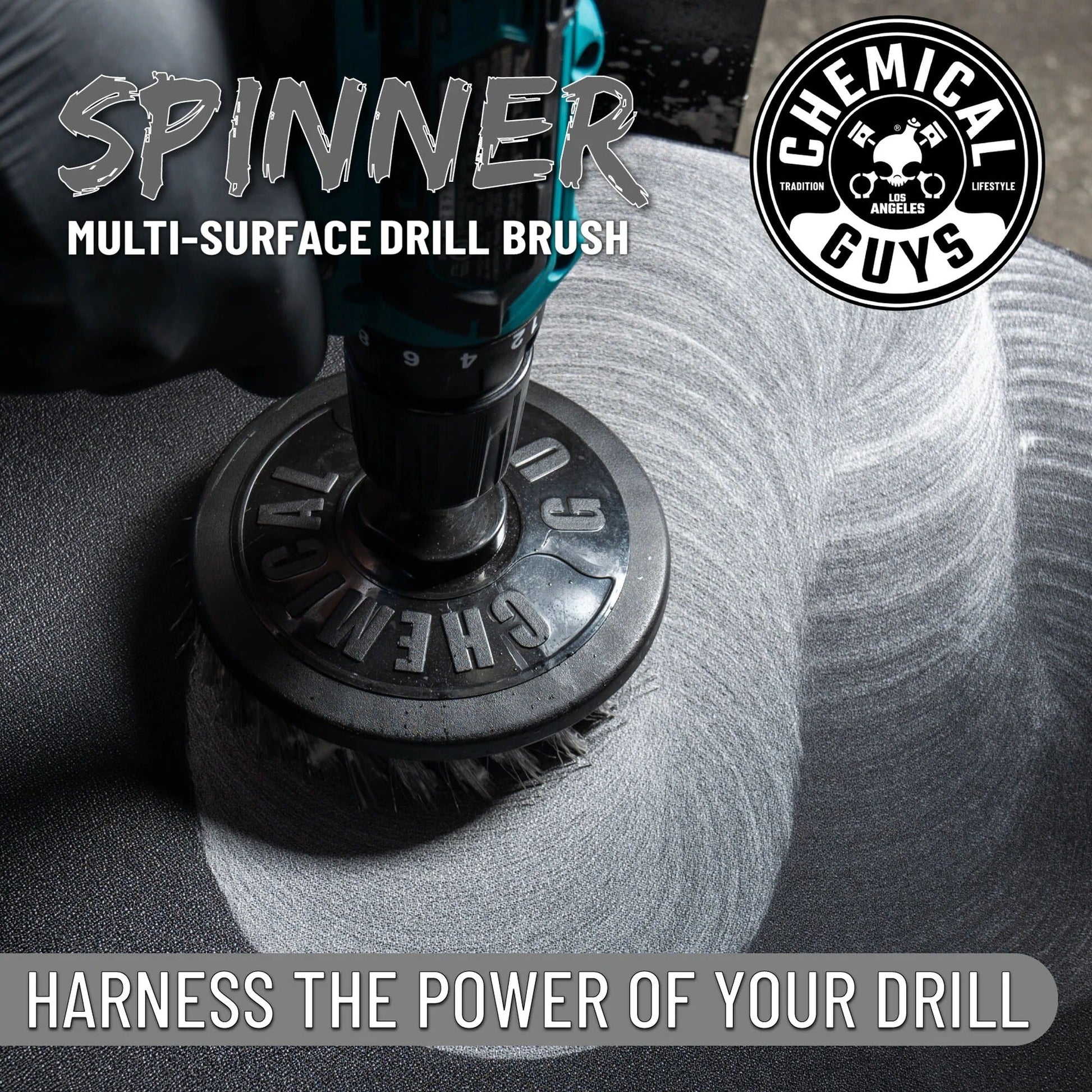 Spinner Carpet Drill Brush - Light Duty - Chemical Guys
