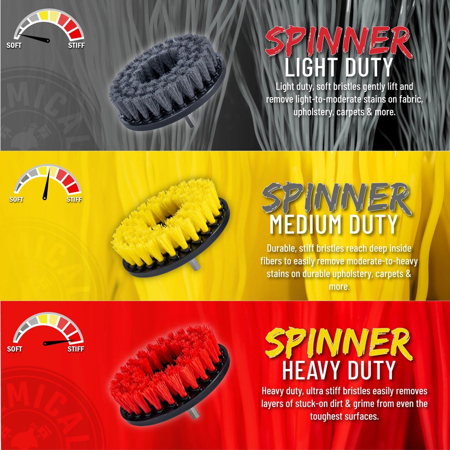 Spinner Carpet Drill Brush - Light Duty - Chemical Guys