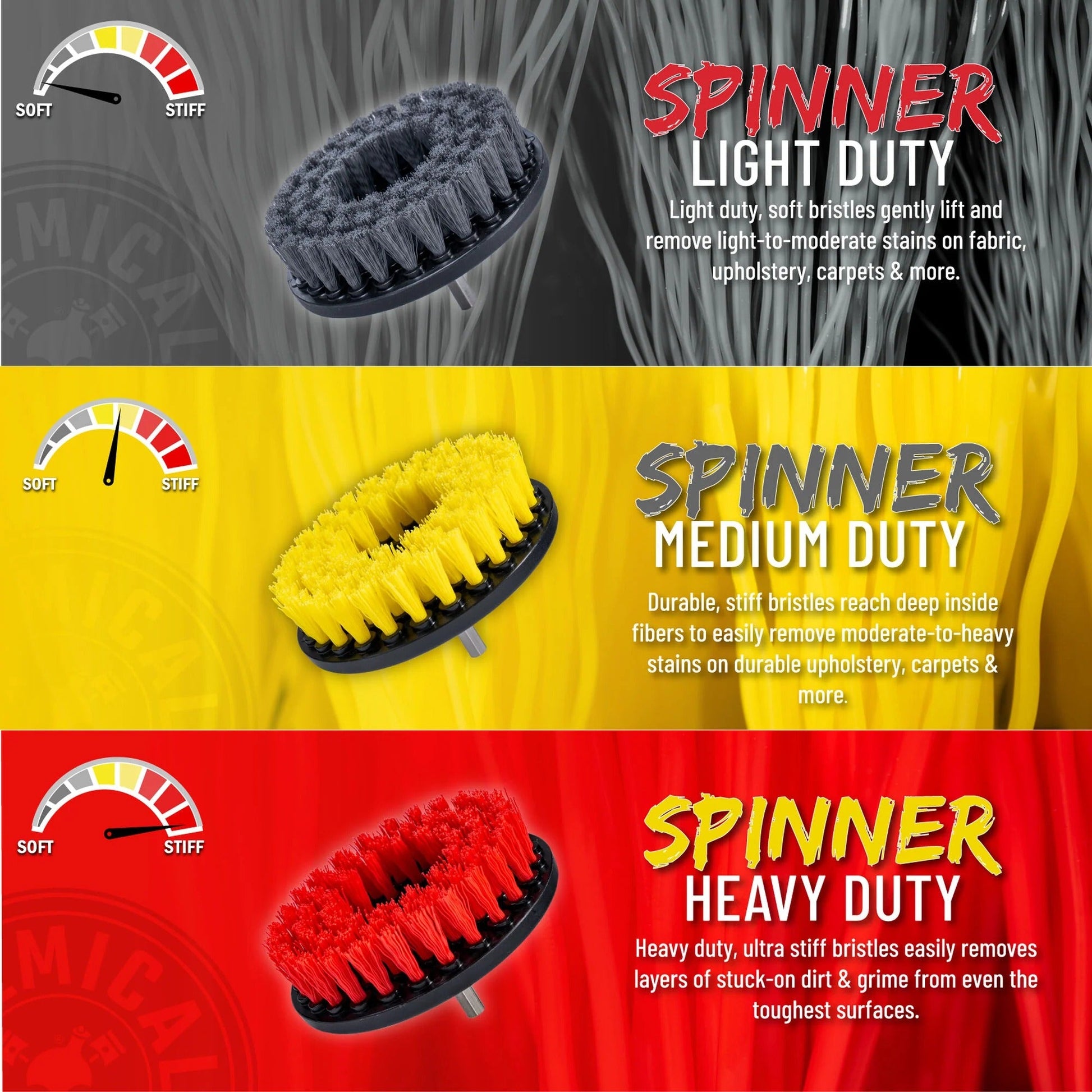 Spinner Carpet Drill Brush - Light Duty - Chemical Guys