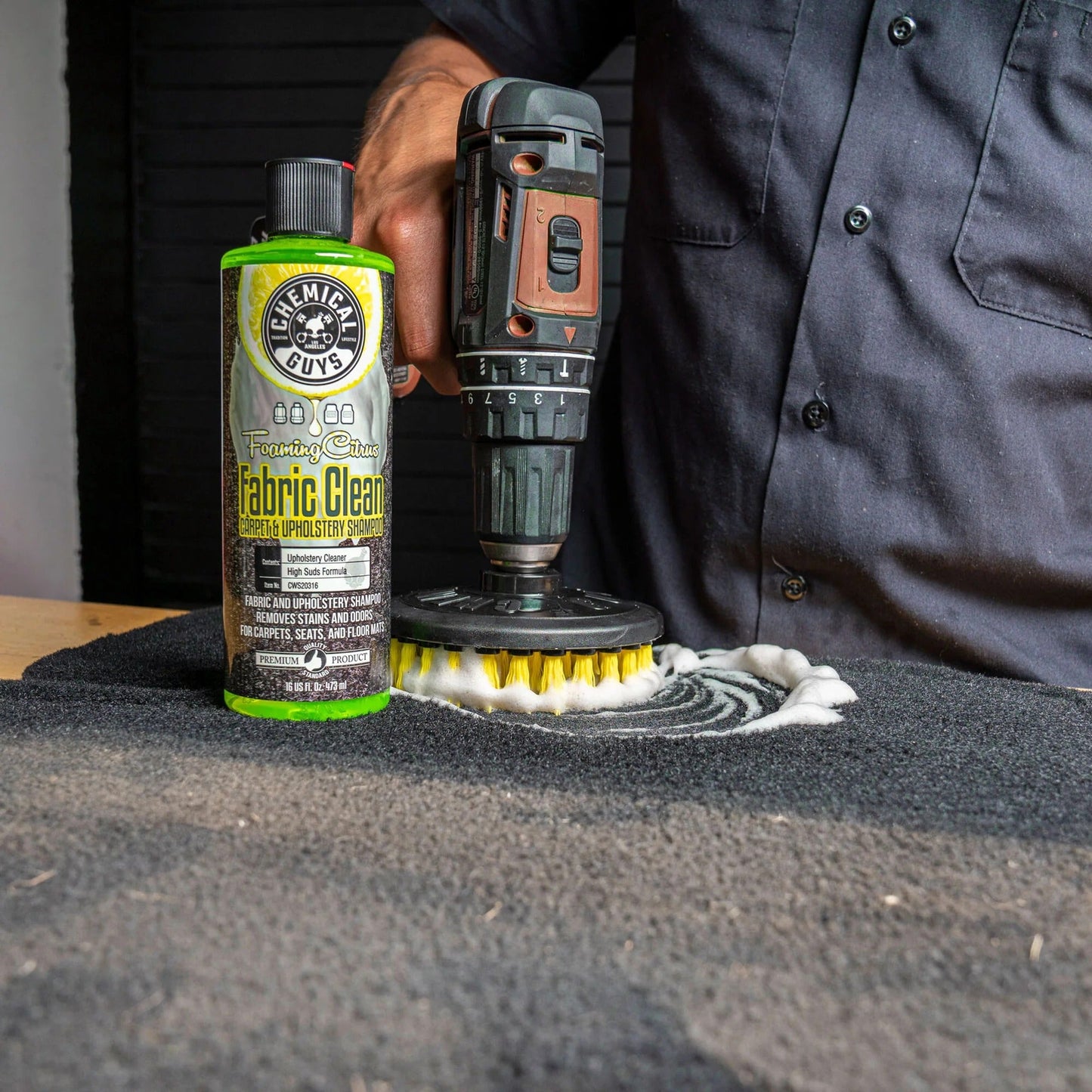 Spinner Carpet Drill Brush - Medium Duty - Chemical Guys
