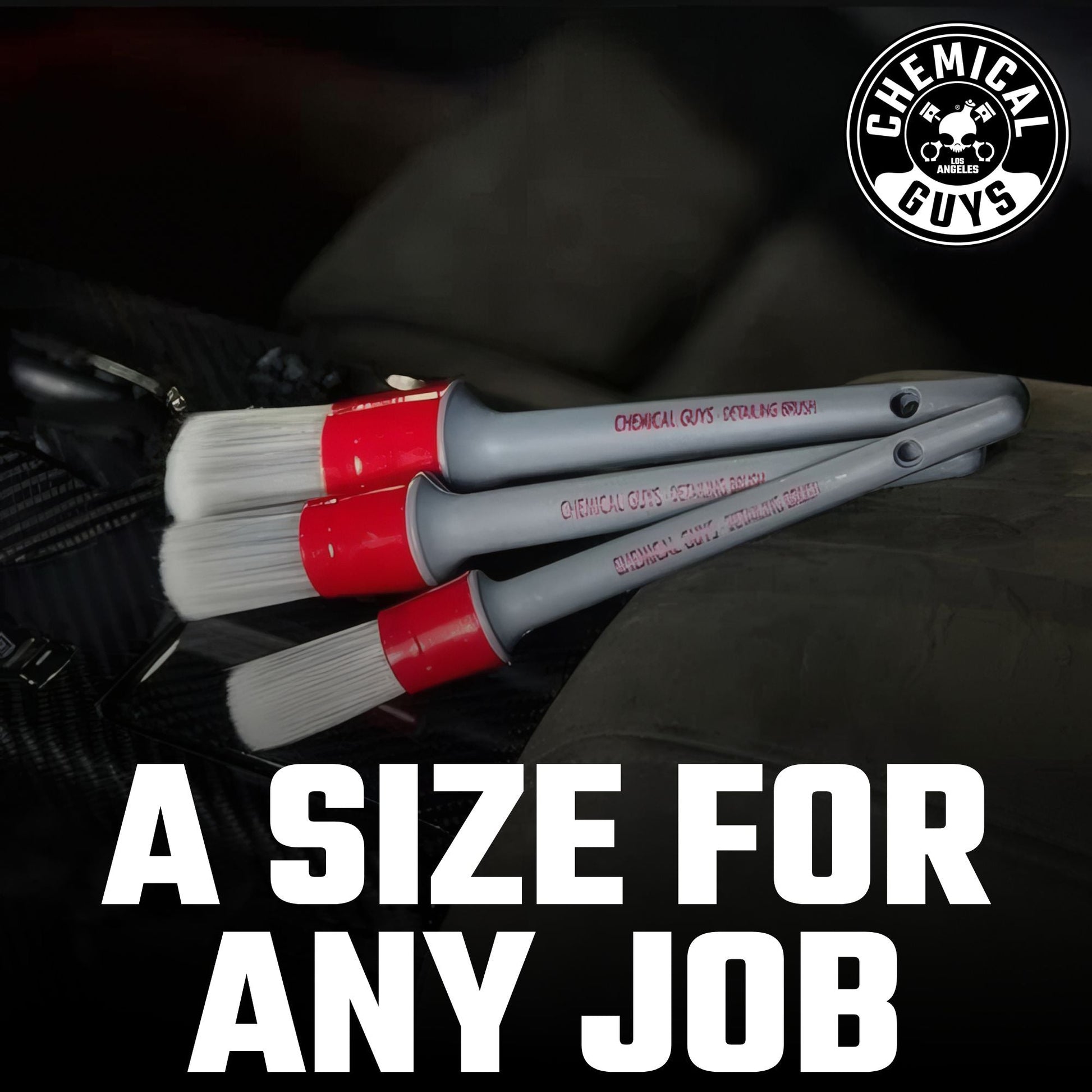 All in The Details Interior Detailing Brushes (3 Brushes) - Chemical Guys