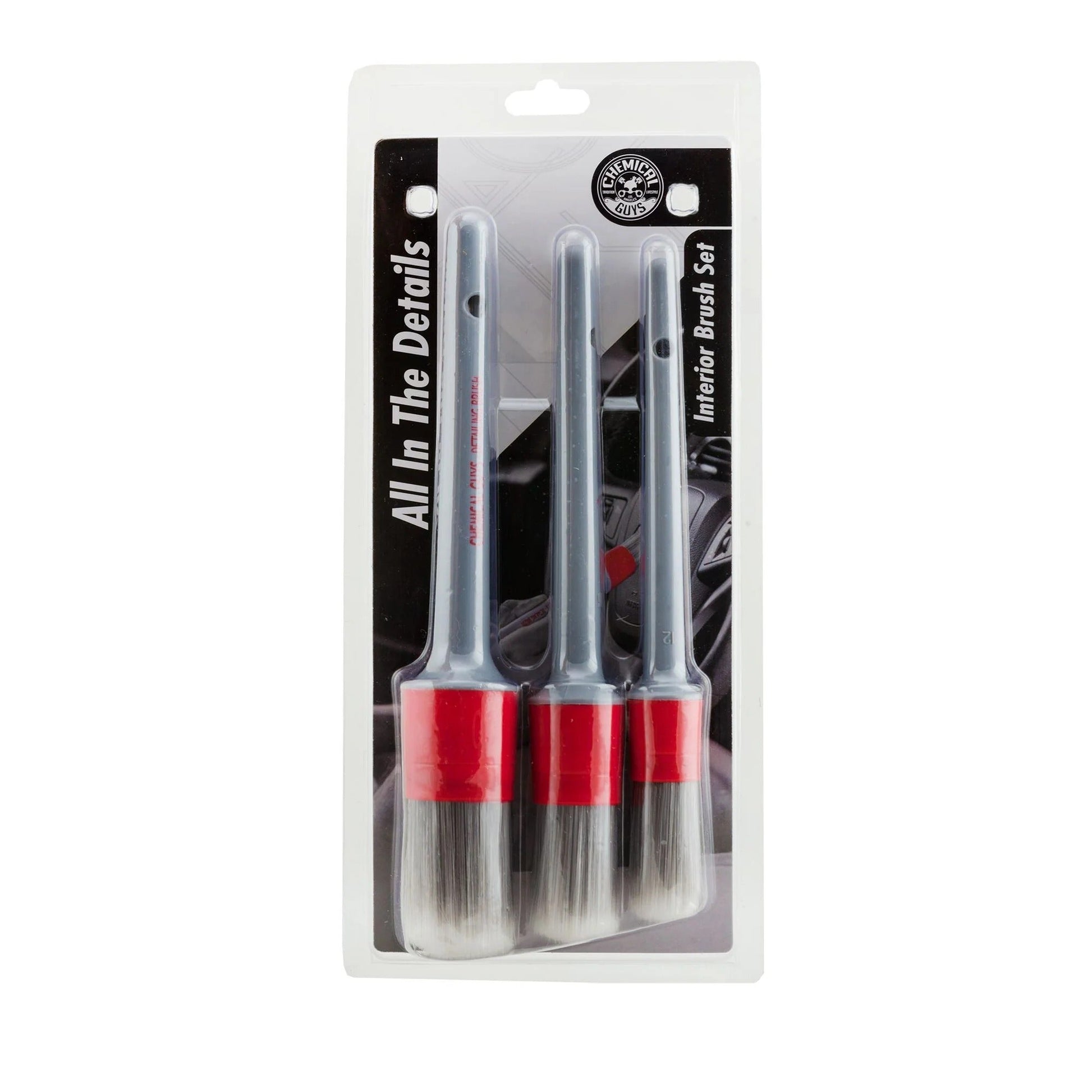 All in The Details Interior Detailing Brushes (3 Brushes) - Chemical Guys