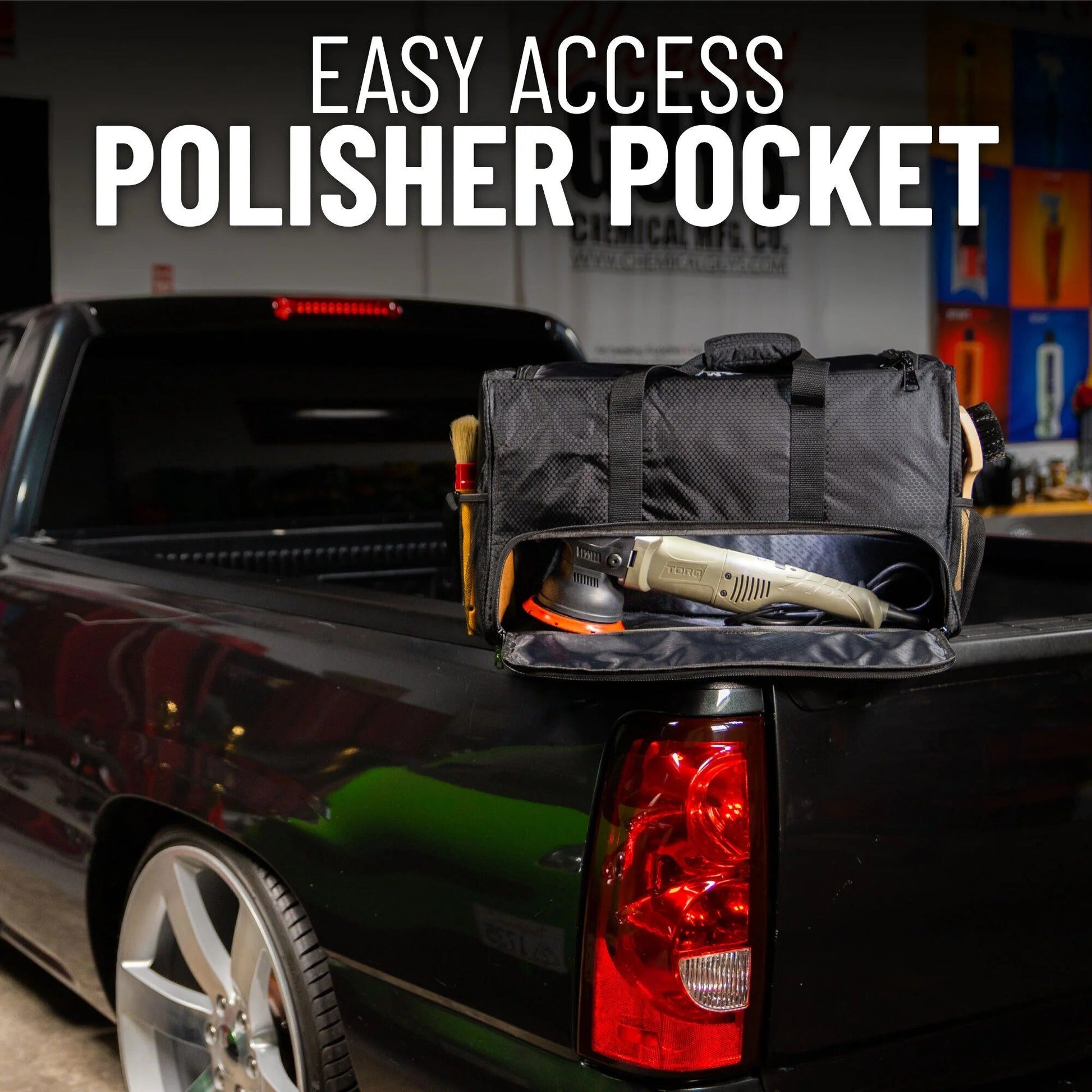 Arsenal Range Trunk Organizer & Detailing Bag With Polisher Pocket - Chemical Guys