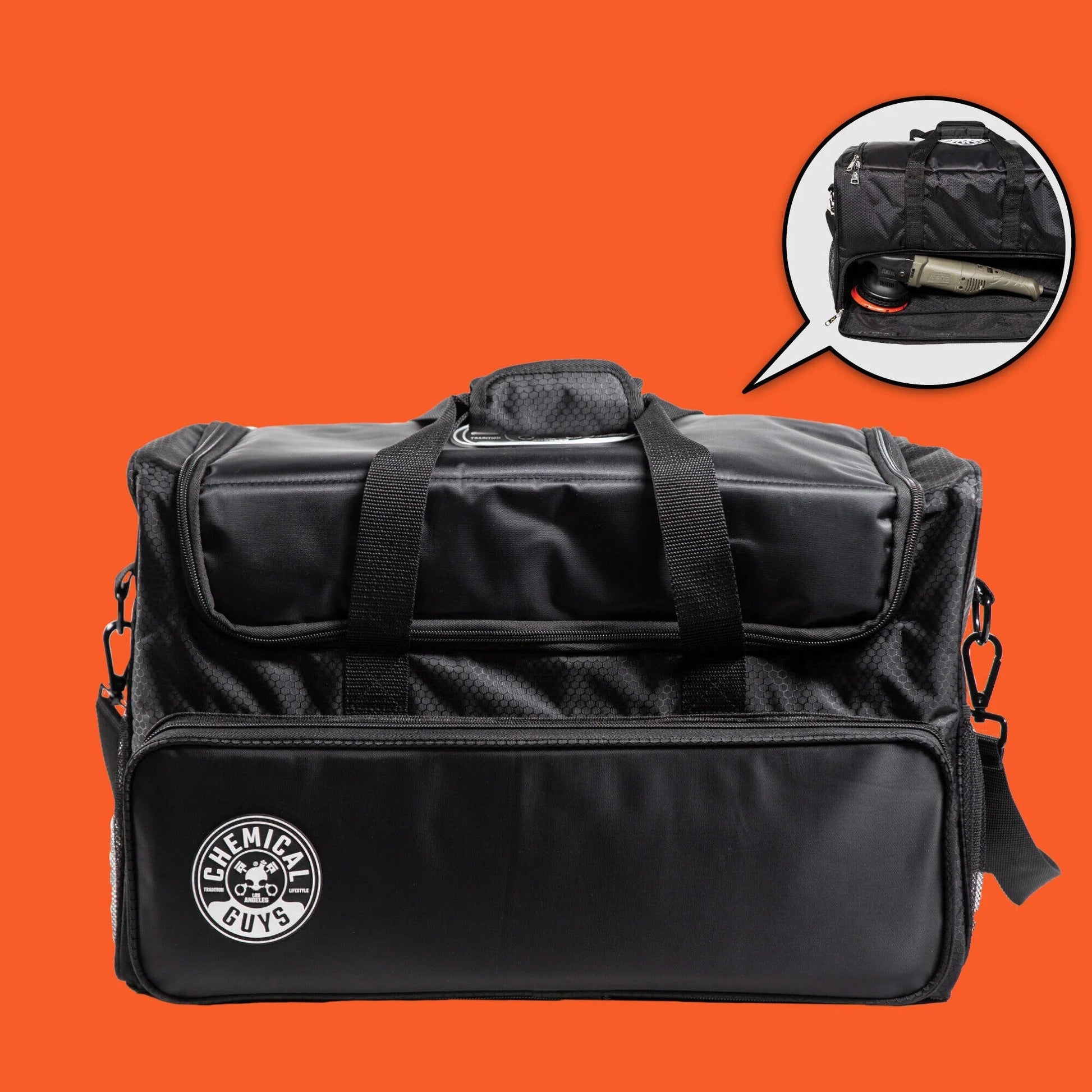Arsenal Range Trunk Organizer & Detailing Bag With Polisher Pocket - Chemical Guys