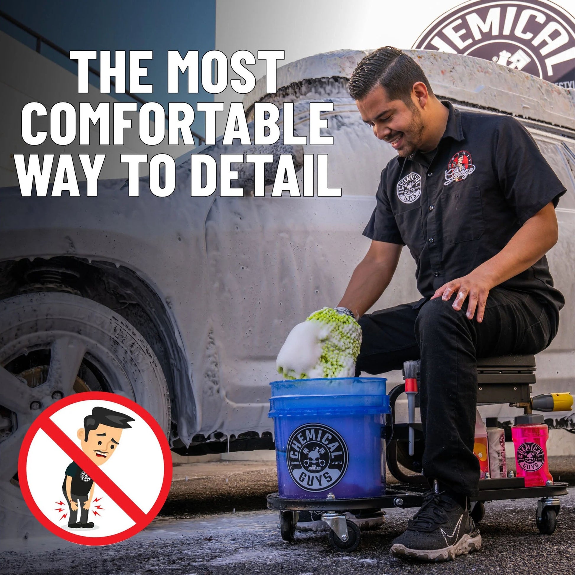 Soft Stool Ultimate Utility Detailing Cart - Chemical Guys