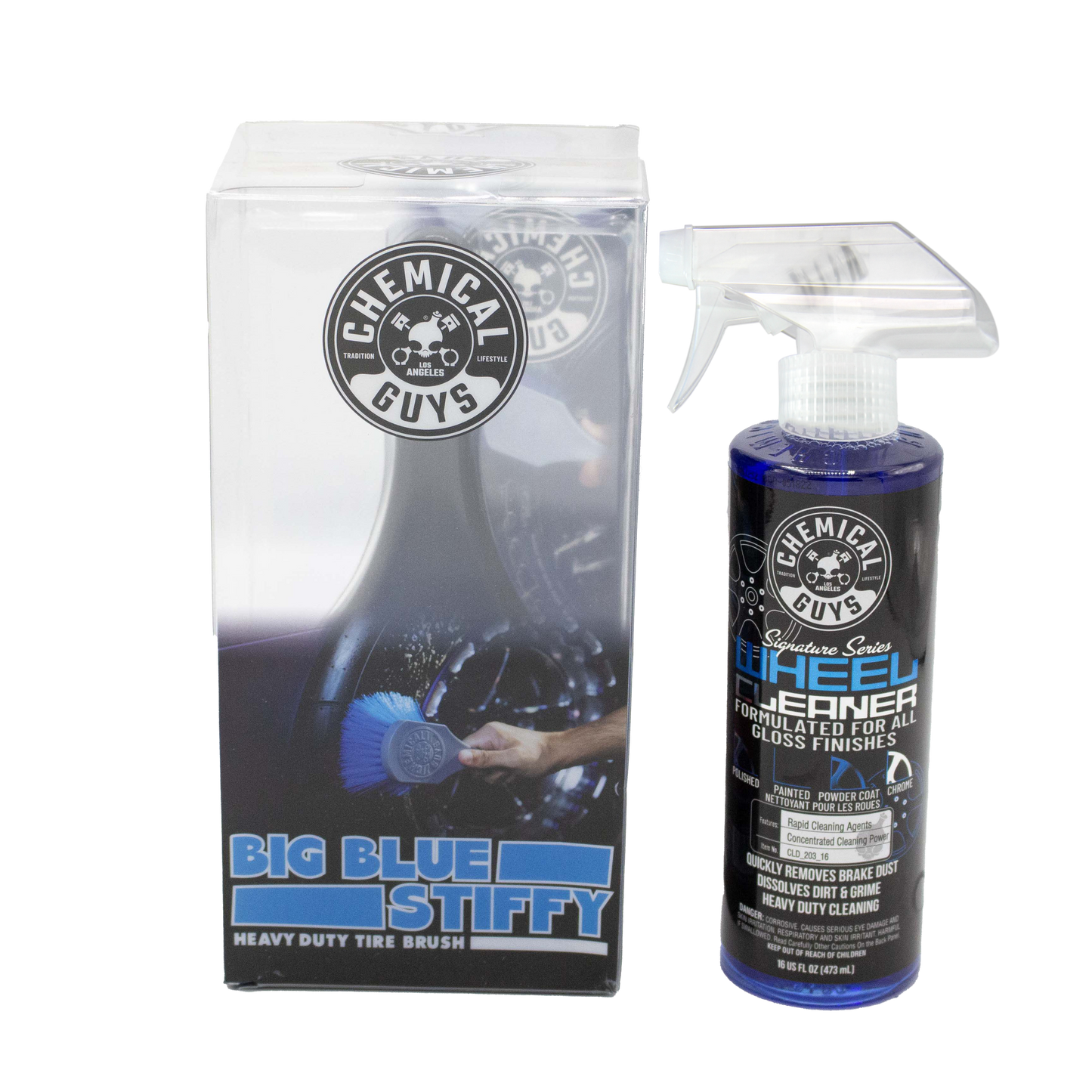 Signature Series Wheel Cleaner & Big Blue Stiffy Brush Kit