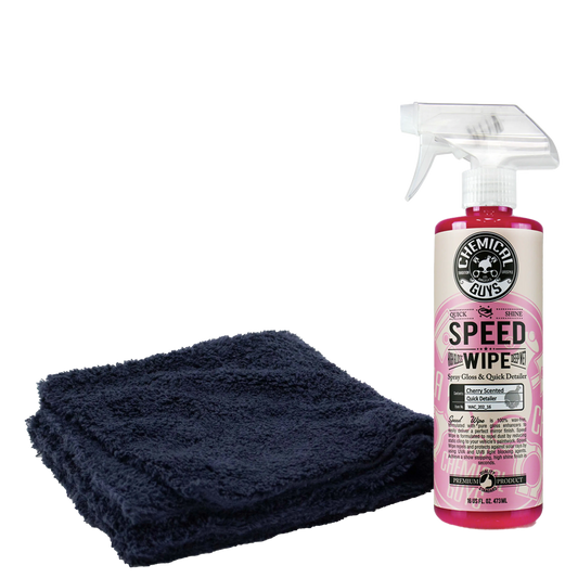 Speed Wipe Detailer & Happy Ending Microfiber Towel Bundle / Kit