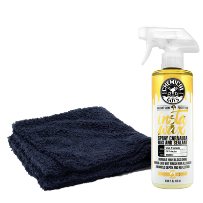 Instawax Spray Wax & Happy Ending Microfiber Towel Bundle / Kit