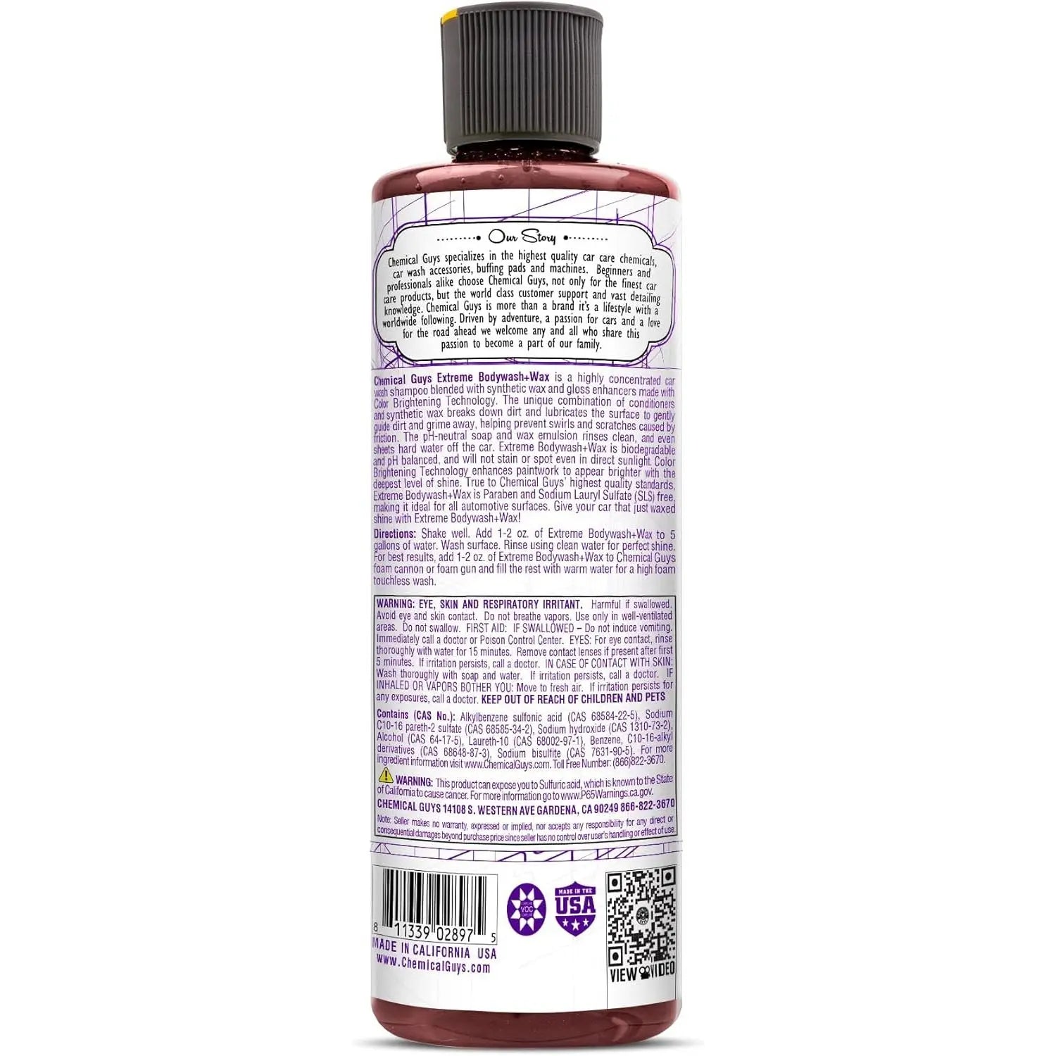 Extreme Body Wash and Wax Car Wash Soap (16 oz) Chemical Guys