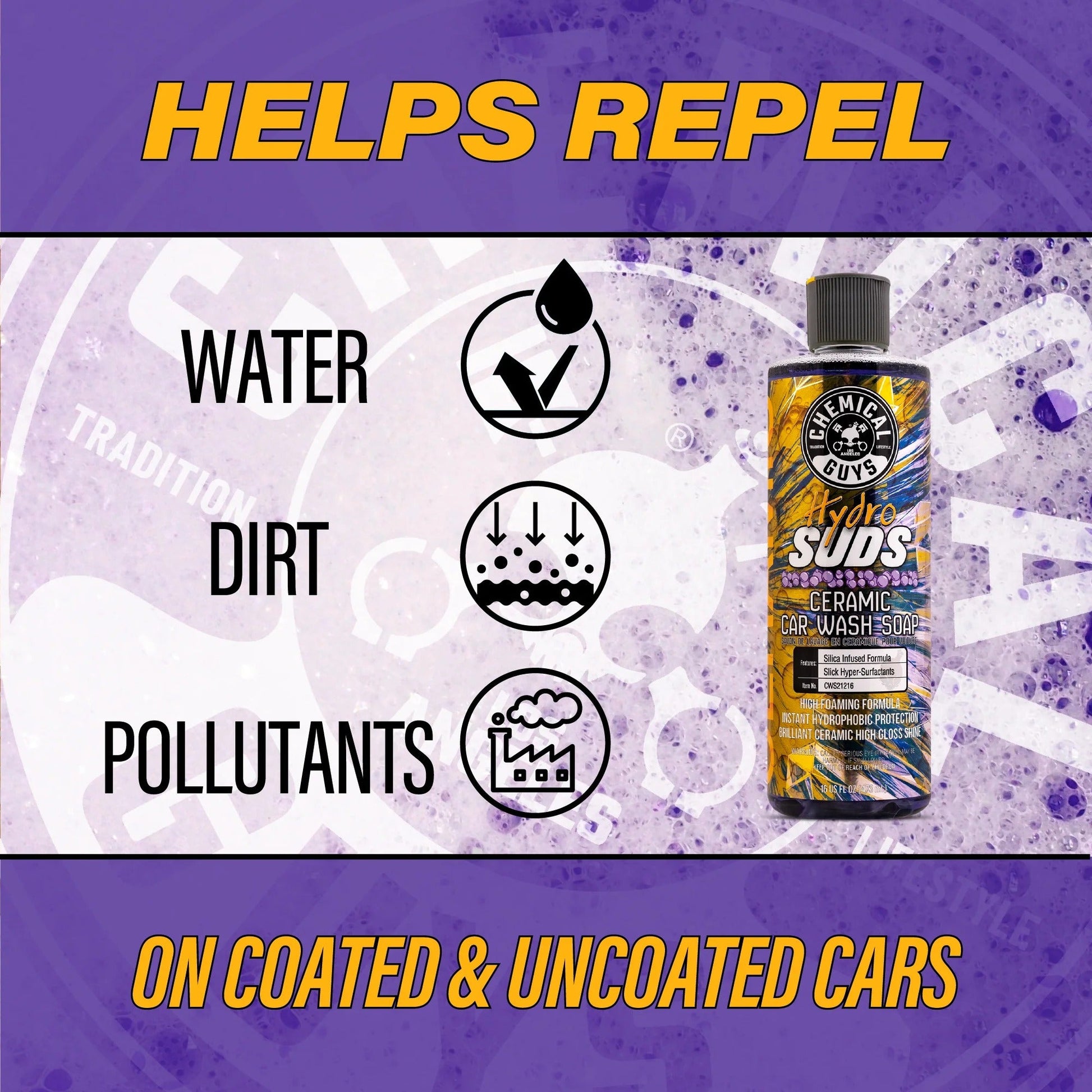 HydroSuds Ceramic Car Wash Soap (16oz) - Chemical Guys