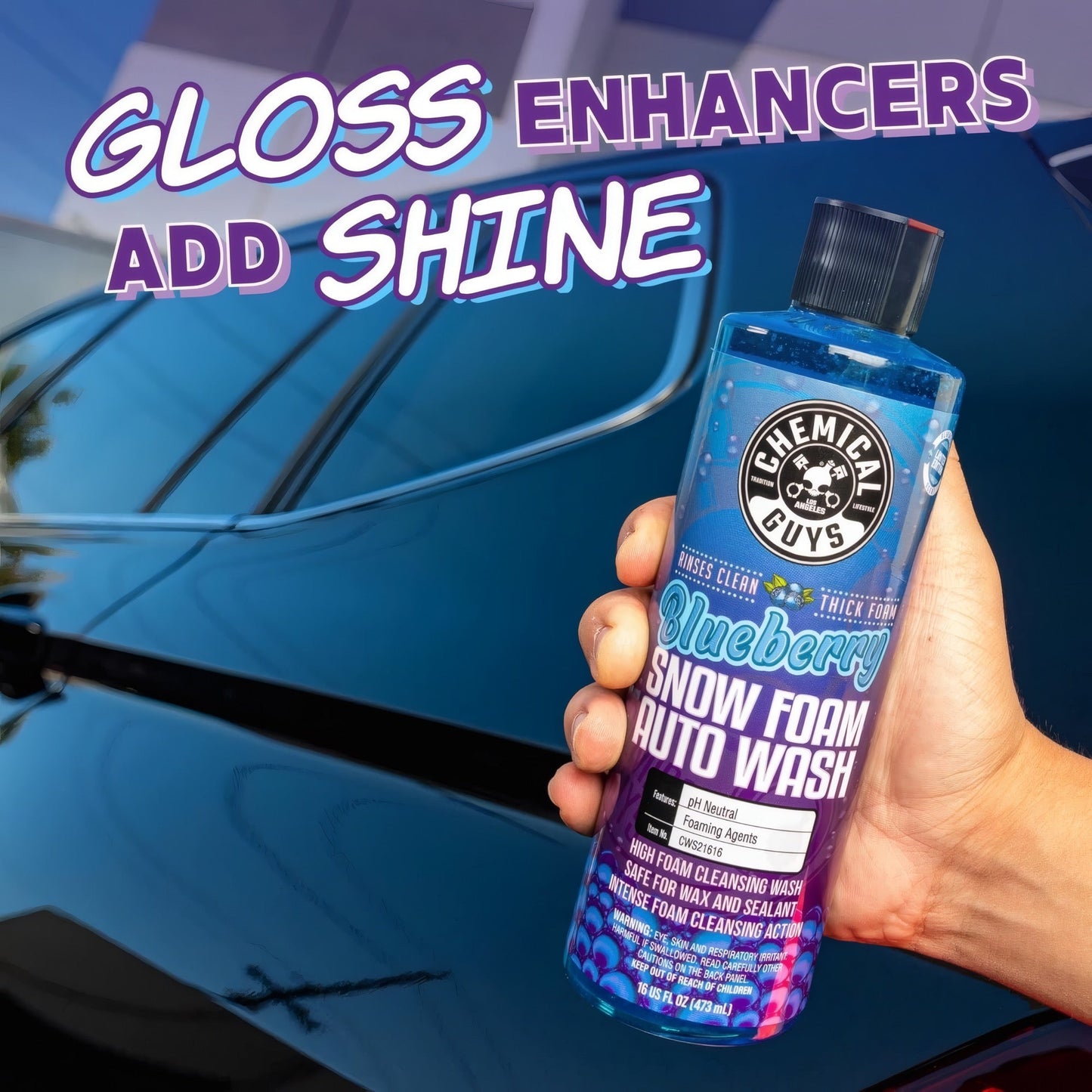 Blueberry Snow Foam Auto Wash (16oz) - Chemical Guys