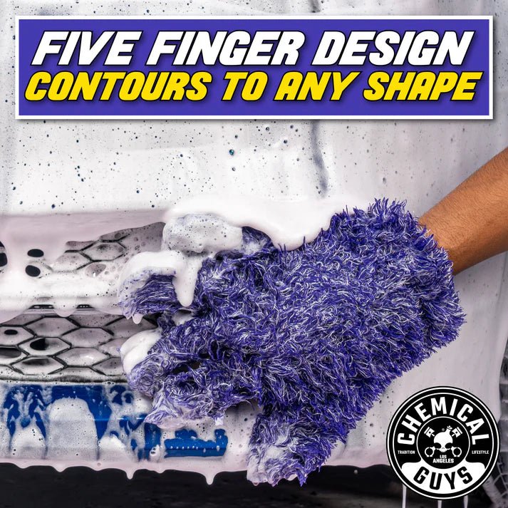 Furry Five Finger Stranger Helpful Handy Detailing Mitt Chemical Guys