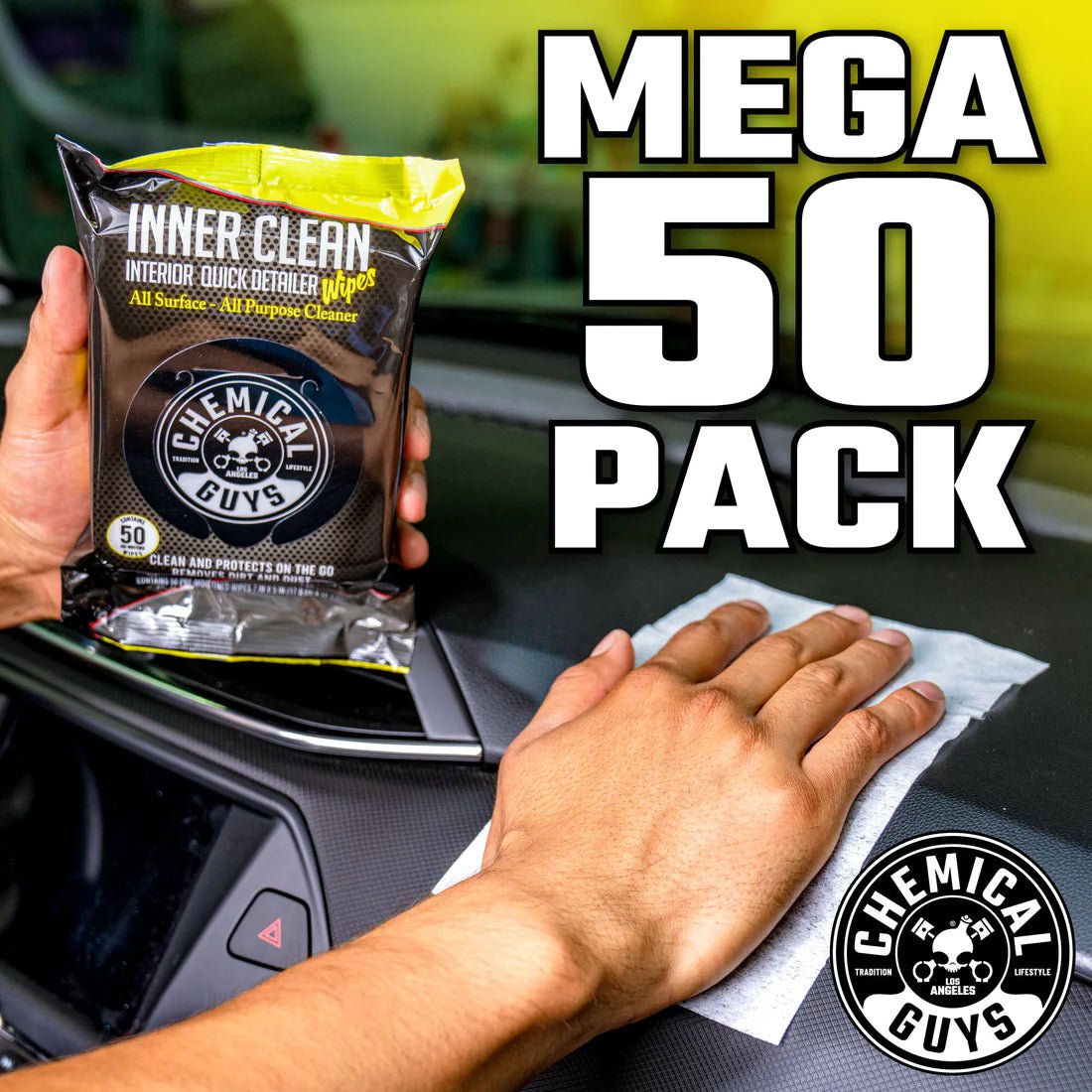 Innerclean Interior Quick Detailer & Protectant Car Wipes Chemical Guys