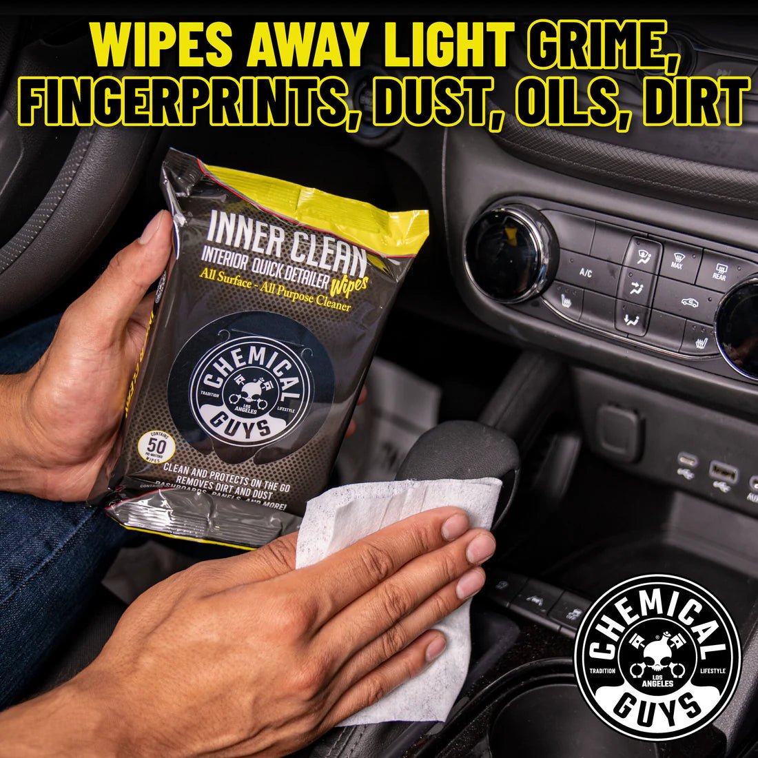 Innerclean Interior Quick Detailer & Protectant Car Wipes Chemical Guys