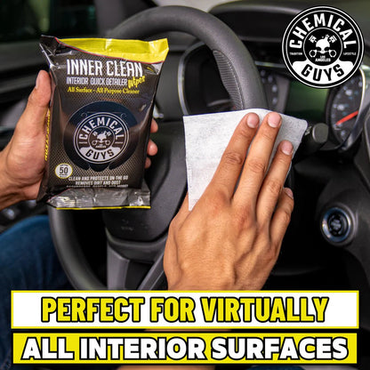 Innerclean Interior Quick Detailer & Protectant Car Wipes Chemical Guys