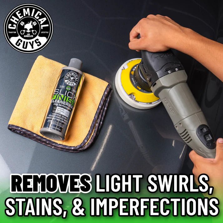 Slick Finish Cleaner Wax Light Paint Cleanser & Brilliant Shine Carnauba Wax Chemical Guys