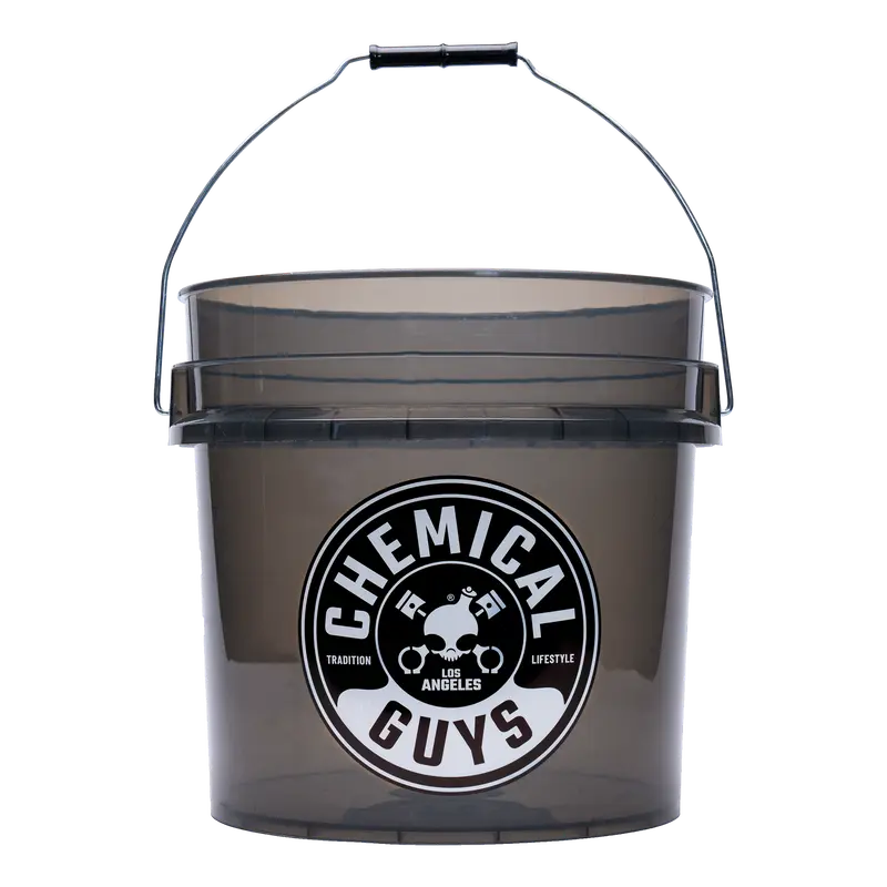 Heavy Duty Ultra Clear Smoked Obsidian Black Bucket