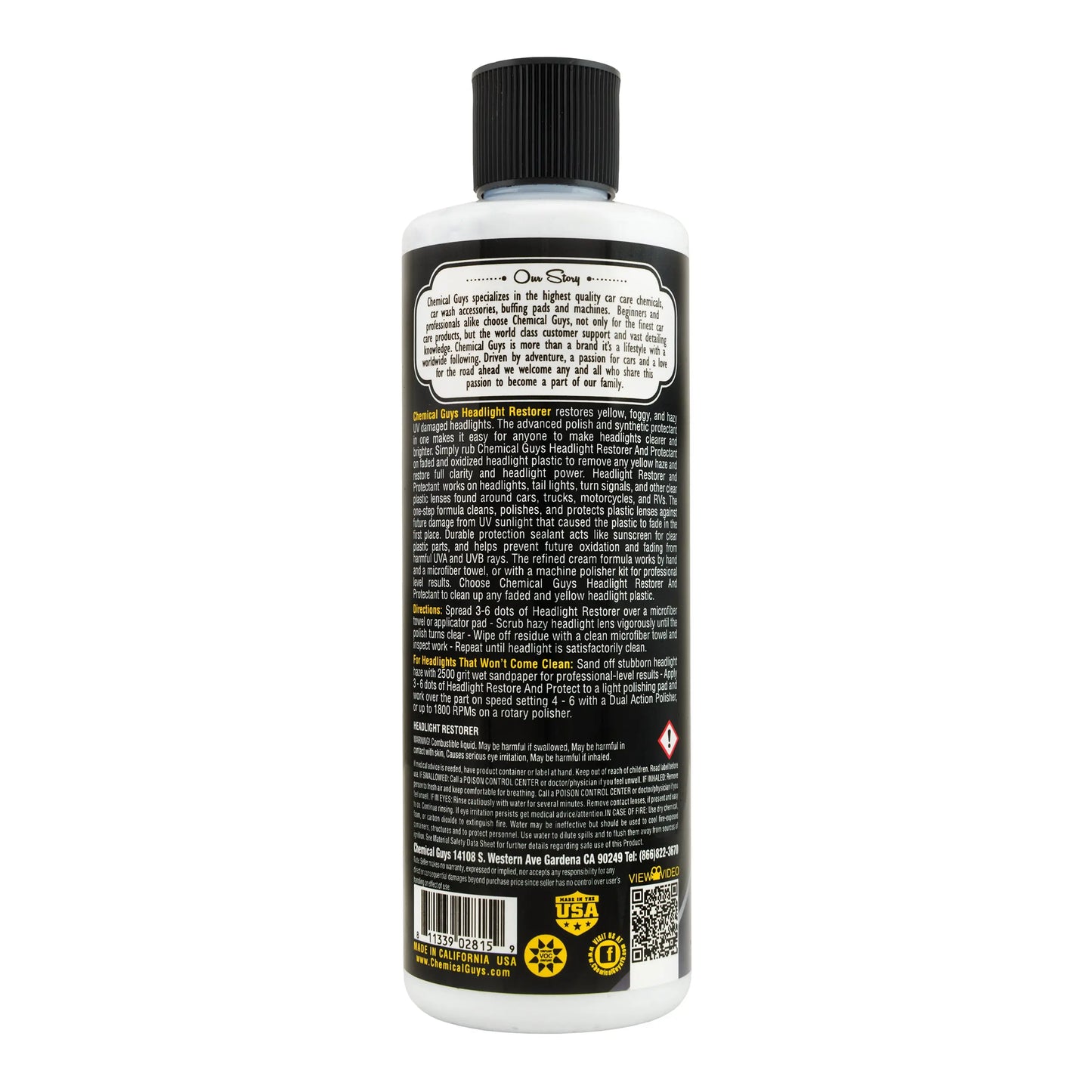 Headlight Restorer & Hand Applicator Bundle / Kit - Chemical Guys