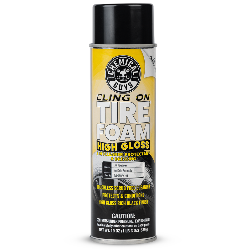 Cling on Tire Foam High Gloss 3 in 1 Cleaner, Protectant & Dressing