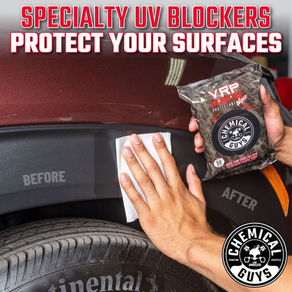 VRP Protectant Car Wipes for Vinyl, Rubber, and Plastic (50 Wipes) Chemical Guys