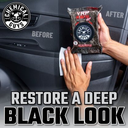 VRP Protectant Car Wipes for Vinyl, Rubber, and Plastic (50 Wipes) Chemical Guys