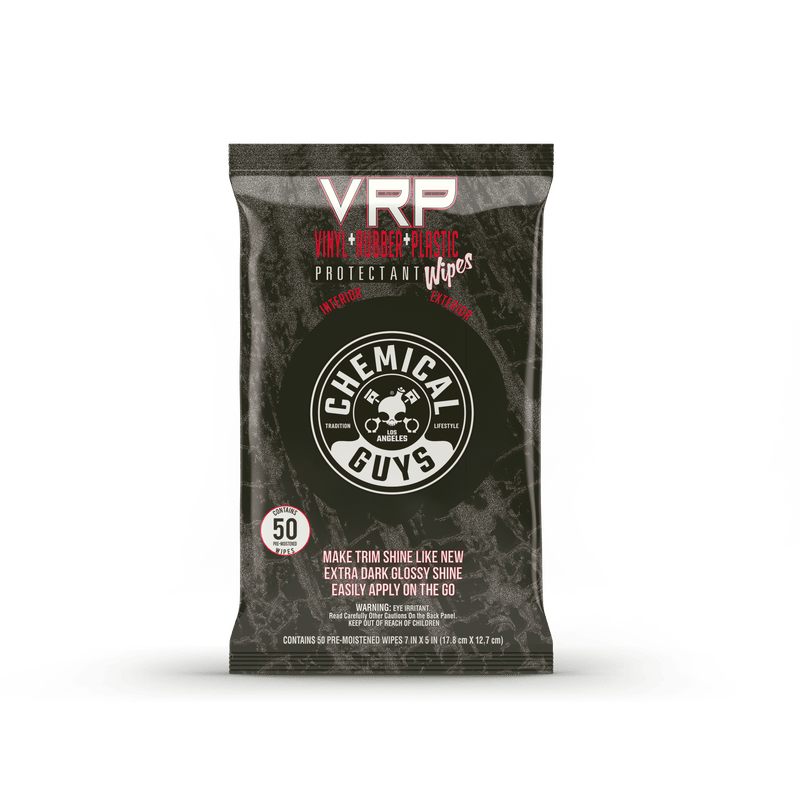 VRP Protectant Car Wipes for Vinyl, Rubber, and Plastic (50 Wipes) Chemical Guys