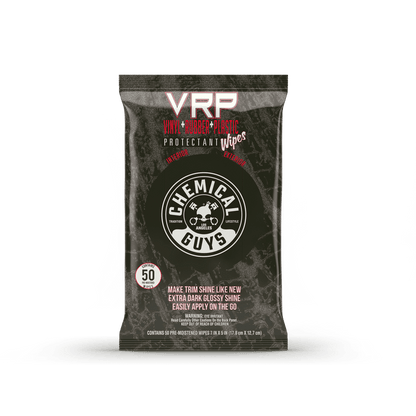 VRP Protectant Car Wipes for Vinyl, Rubber, and Plastic (50 Wipes) Chemical Guys