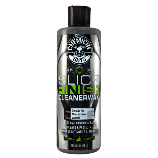 Slick Finish Cleaner Wax Light Paint Cleanser & Brilliant Shine Carnauba Wax Chemical Guys